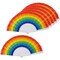 Juvale Rainbow Folding Hand Fans - Compact Portable Cooling - Multi-Color Pride Decor - Manual Use & Wall Mount Display - 15" Open, 9" Folded - Pack of 6